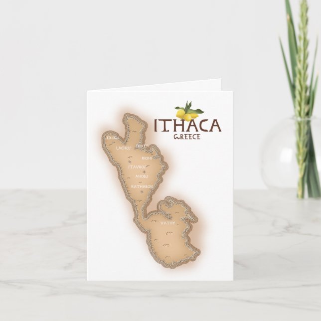 mapa de ithaca grecia (Anverso)