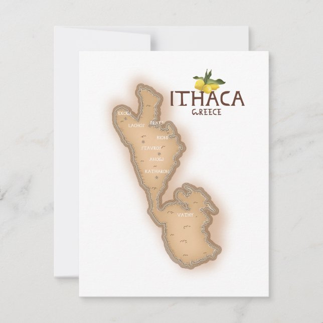 mapa de ithaca grecia (Anverso)