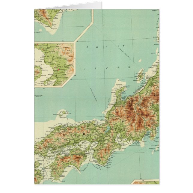 Mapa de Japón con rutas marítimas (Frente)