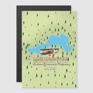 Mapa de Japón Lago Kawaguchi Fujikawaguchiko y Min