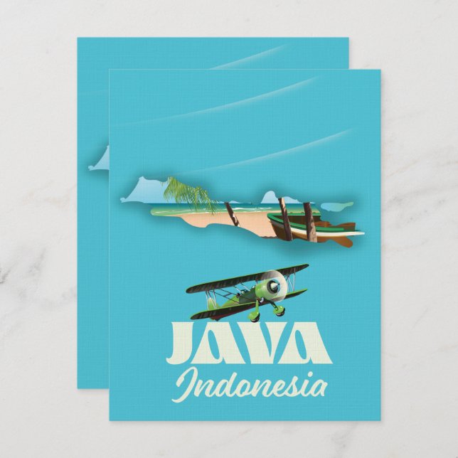 Mapa de Java indonesia (Anverso / Reverso)