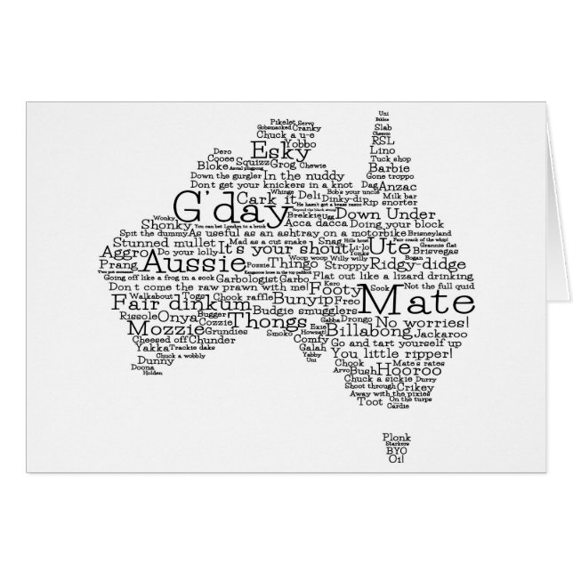 Mapa de jerga de Australia (Anverso (Horizontal))