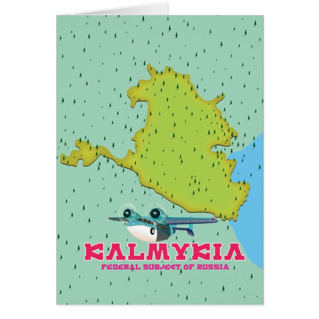 mapa de Kalmikia Rusia (Frente)