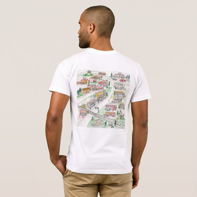Mapa de Kane, camiseta masculina de la Autoridad P (Reverso completo)