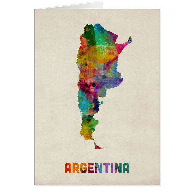 Mapa de la acuarela de la Argentina (Frente)