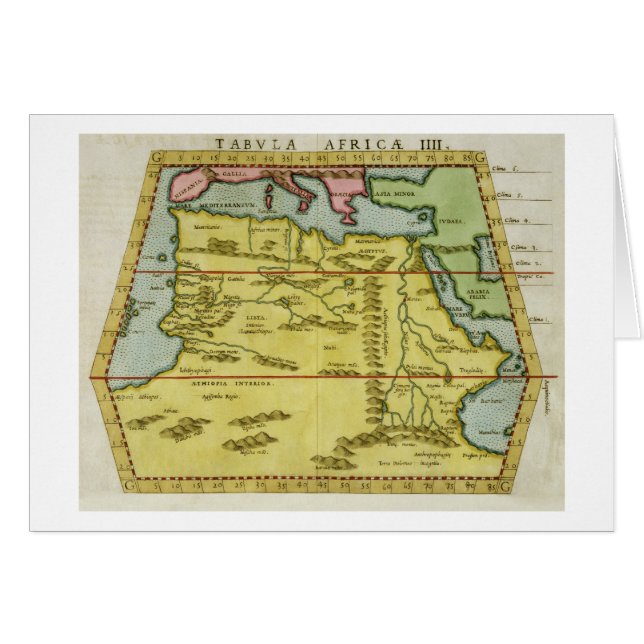 Mapa de la África del Norte, c.1580s (grabado (Anverso (Horizontal))