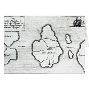 Mapa de la Atlántida, de 'Mundus Subterraneus