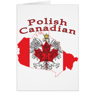 Mapa de la bandera de Canadá en Polonia
