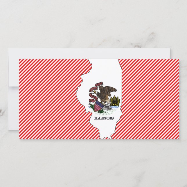 Mapa de la bandera de Illinois (Anverso)