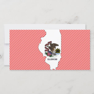 Mapa de la bandera de Illinois