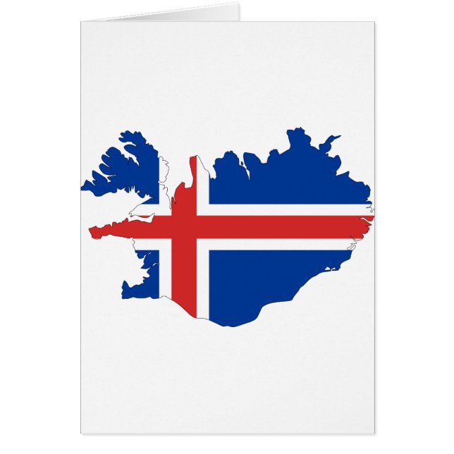 Mapa de la bandera de Islandia (Frente)