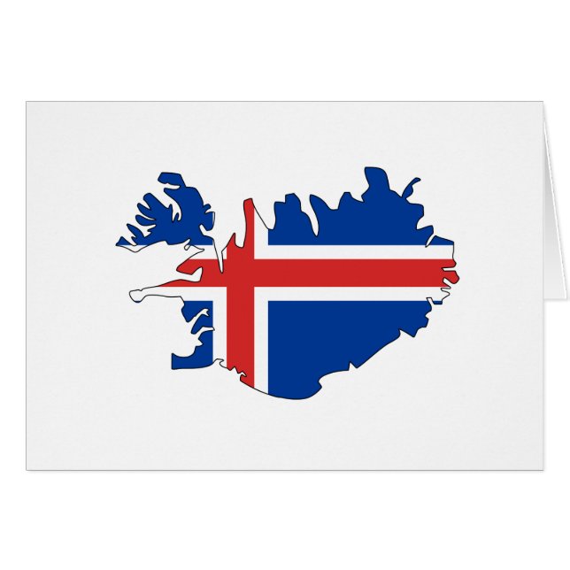 Mapa de la bandera de Islandia (Anverso (Horizontal))