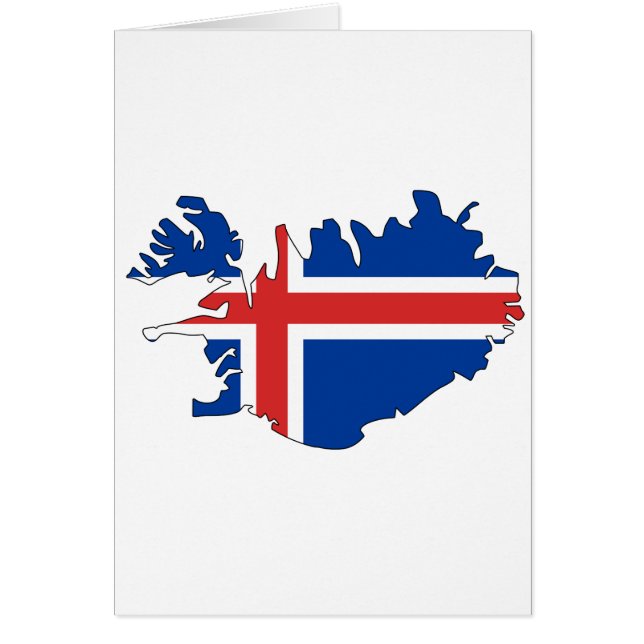 Mapa de la bandera de Islandia (Frente)