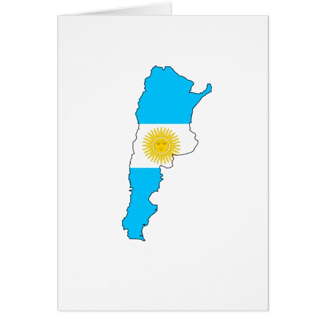 Mapa de la bandera de la Argentina (Frente)