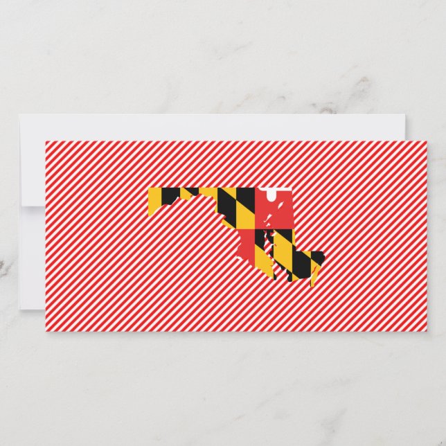 Mapa de la bandera de Maryland (Anverso)