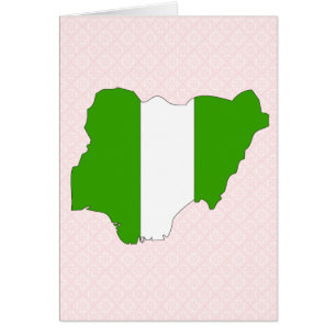 Mapa de la bandera de Nigeria del mismo tamaño