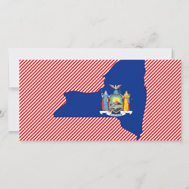 Mapa de la bandera de Nueva York (Anverso)