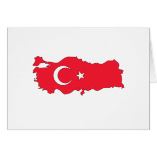 Mapa de la bandera de Turquía