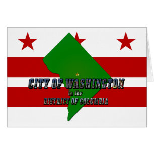 Mapa de la bandera de Washington DC Cumpleaños