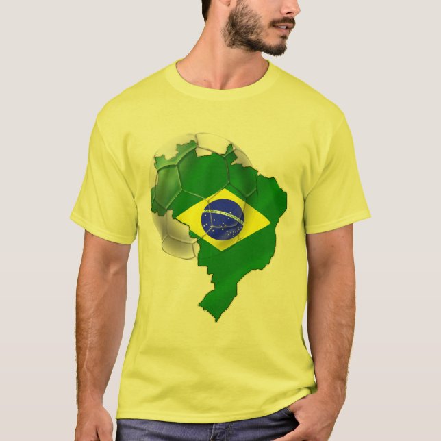 Mapa de la bandera del Brasil de las camisetas del (Anverso)