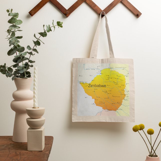 Mapa de la bolsa de tote de Zimbabue (Subido por el creador)