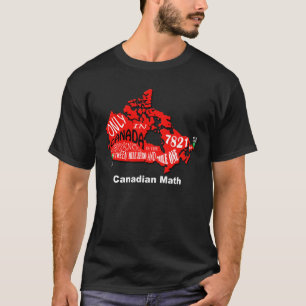mapa de la camiseta básica de Canadá