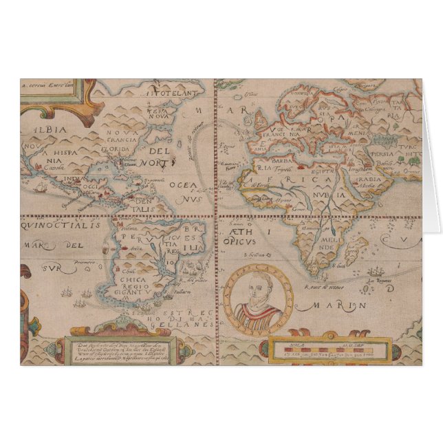 Mapa de la circunnavegación de Drake del globo (Anverso (Horizontal))