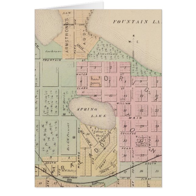 Mapa de la ciudad de Albert Lea, Minnesota (Frente)