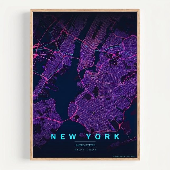 Mapa de la ciudad de Nueva York Arte de pared de n (Subido por el creador)