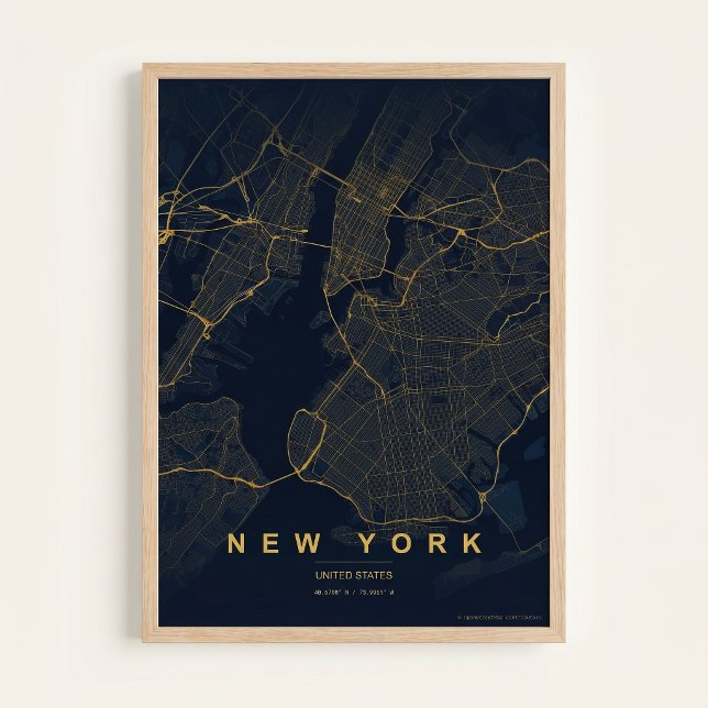 Mapa de la Ciudad de Nueva York Póster de arte cal (Subido por el creador)