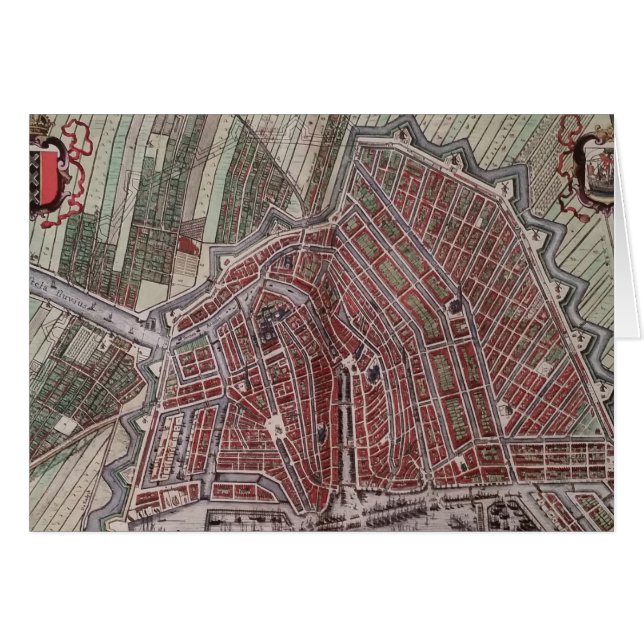 Mapa de la ciudad de Réplica de Amsterdam 1652 (Anverso (Horizontal))
