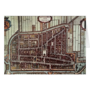 Mapa de la ciudad de réplicas de Delft 1649