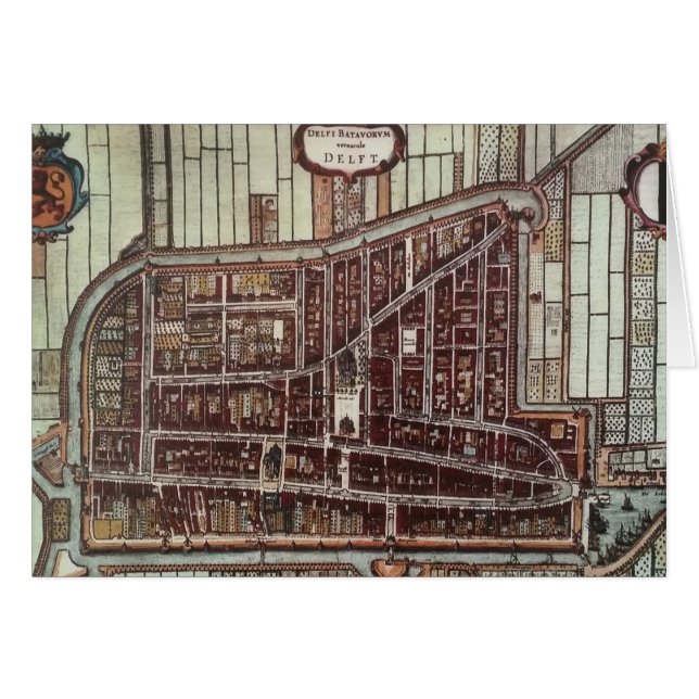 Mapa de la ciudad de réplicas de Delft 1649 (Anverso (Horizontal))