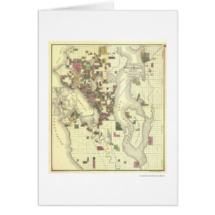 Mapa de la ciudad de Seattle 1890