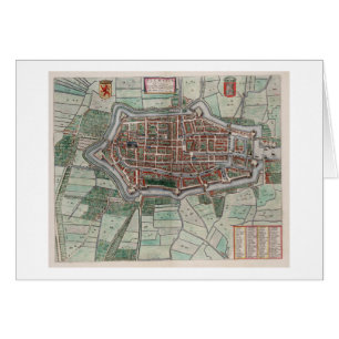 Mapa de la ciudad del vintage de Alkmaar