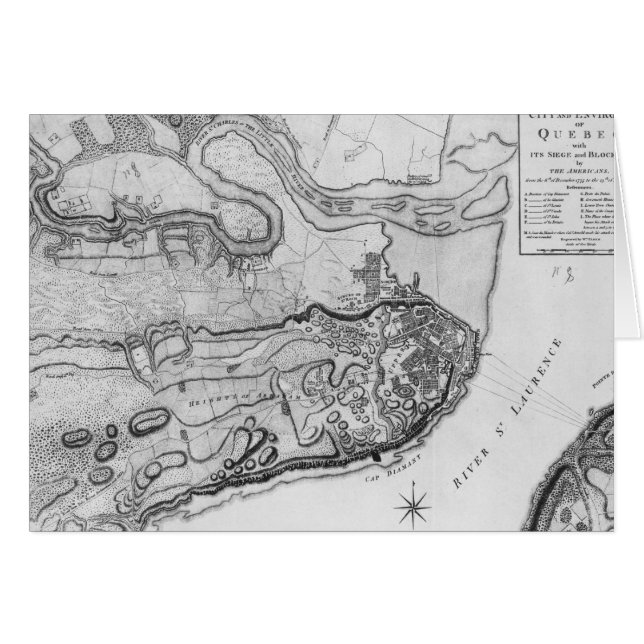 Mapa de la ciudad y de los alrededores de Quebec (Anverso (Horizontal))