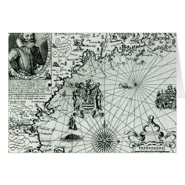 Mapa de la costa costa de Nueva Inglaterra (Anverso (Horizontal))