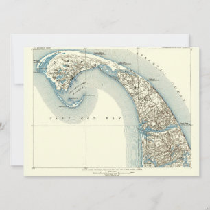 Mapa de la encuesta costera vintage de Provincetow