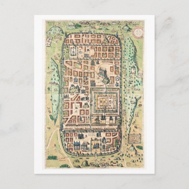 Mapa de la época de Jerusalén postal (Anverso)