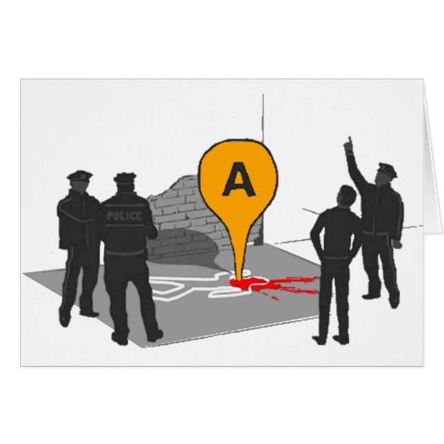 Mapa de la escena del crimen con el esquema de la (Anverso (Horizontal))
