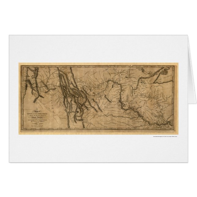 Mapa de la expedición de Lewis y de Clark - 1804 (Anverso (Horizontal))