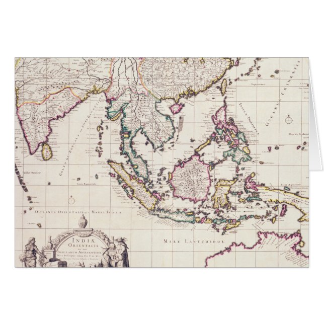 Mapa de la India y de los indies del este (Anverso (Horizontal))