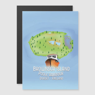 Mapa de la isla Brownsea, Poole, dorset, Inglaterr
