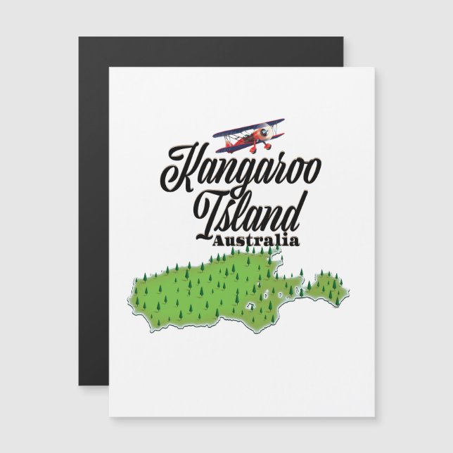 Mapa de la Isla Canguro Australia (Anverso/Reverso)