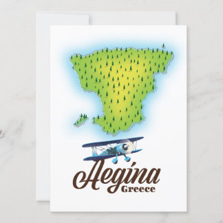 Mapa de la isla de Egina Grecia