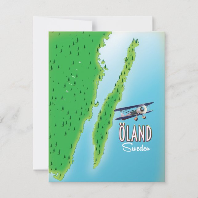 Mapa de la isla de Öland Suecia (Anverso)