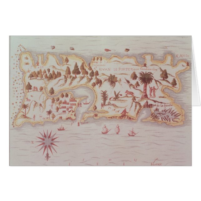 Mapa de la isla de Puerto Rico, 1599 (Anverso (Horizontal))