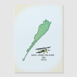 Mapa de la isla de San José Texas EE. UU.