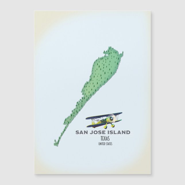 Mapa de la isla de San José Texas EE. UU. (Anverso)