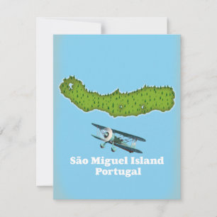 mapa de la isla de São Miguel Portugal